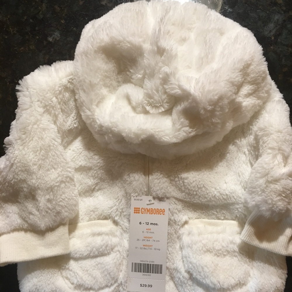 NWT Gymboree faux fur Coat in size 6-12 months - Picture 2 of 4